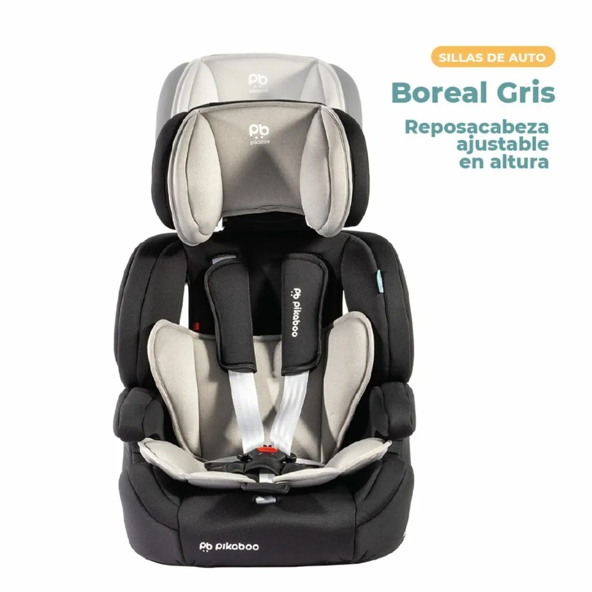 PIKABOO - Silla de Auto Pikaboo Butaca Boreal Gris