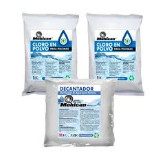 MOHICAN - PROMO 2 CLORO GRANULADO 1 KG + 1 DECANTADOR PISCINAS 1 KG
