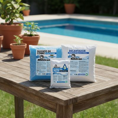 Imagen 2 del producto PROMO ALGUICIDA PISCINA + CLORO POLVO + DECANTADOR 1KG C/U