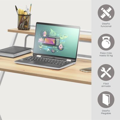 Imagen 2 del producto Escritorio Plegable Top Living Tripoli Blanco Compacto