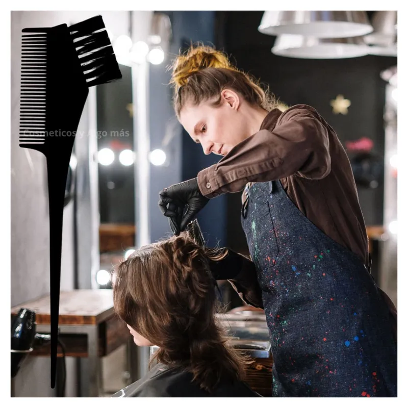 GENERICO - Brocha doble con peine para tinturar cabello