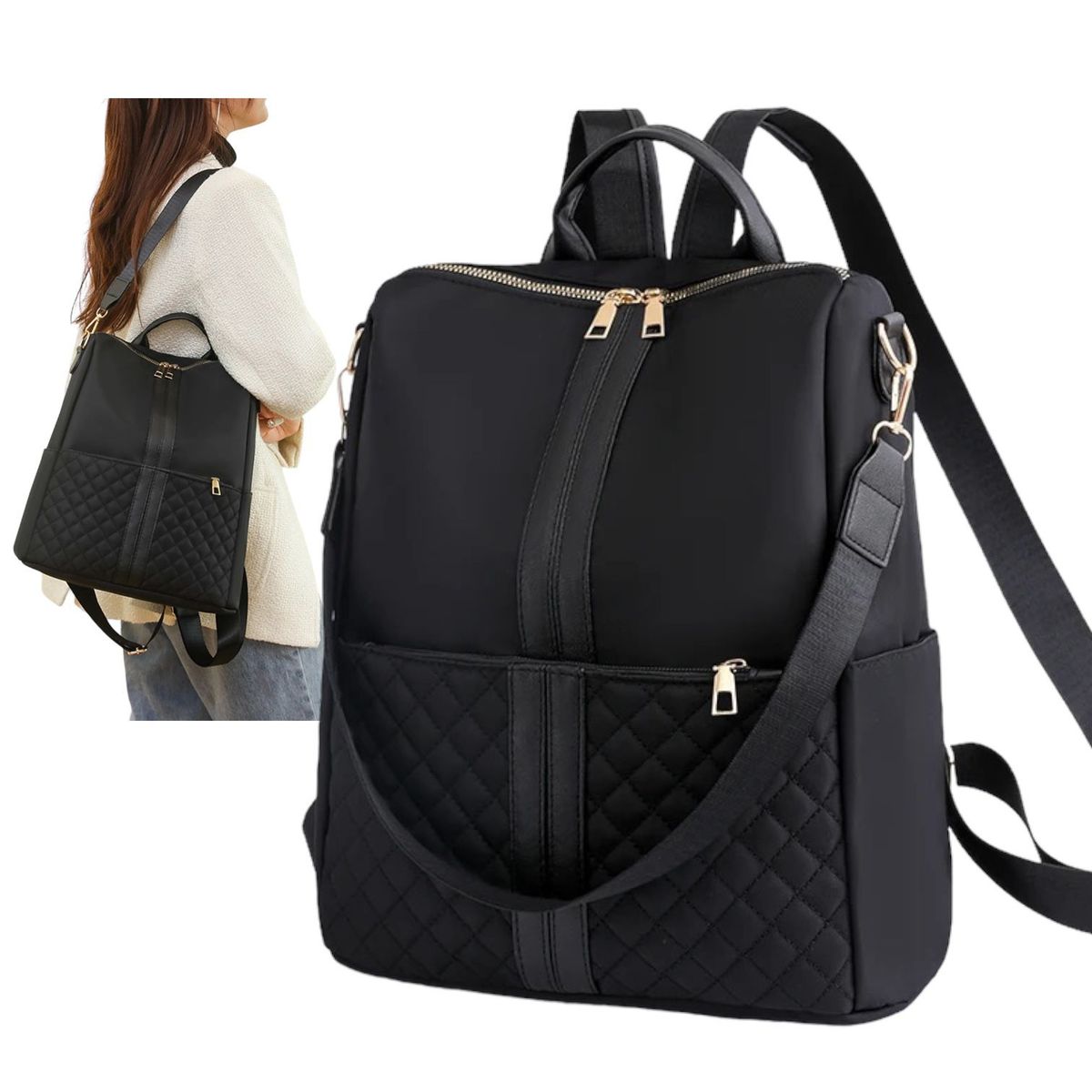 MV MOVAC - Mochila Antirrobo Impermeable Para Mujer Juvenil De Nailon