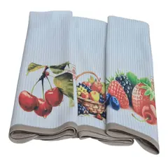 DCOBRE - Pack 3 Paños de Loza en Cobre, Fruta.