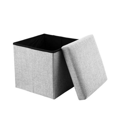 Imagen 2 del producto Puff Silla Baul Organizador Multifuncional 38cm x 38cm - Gris