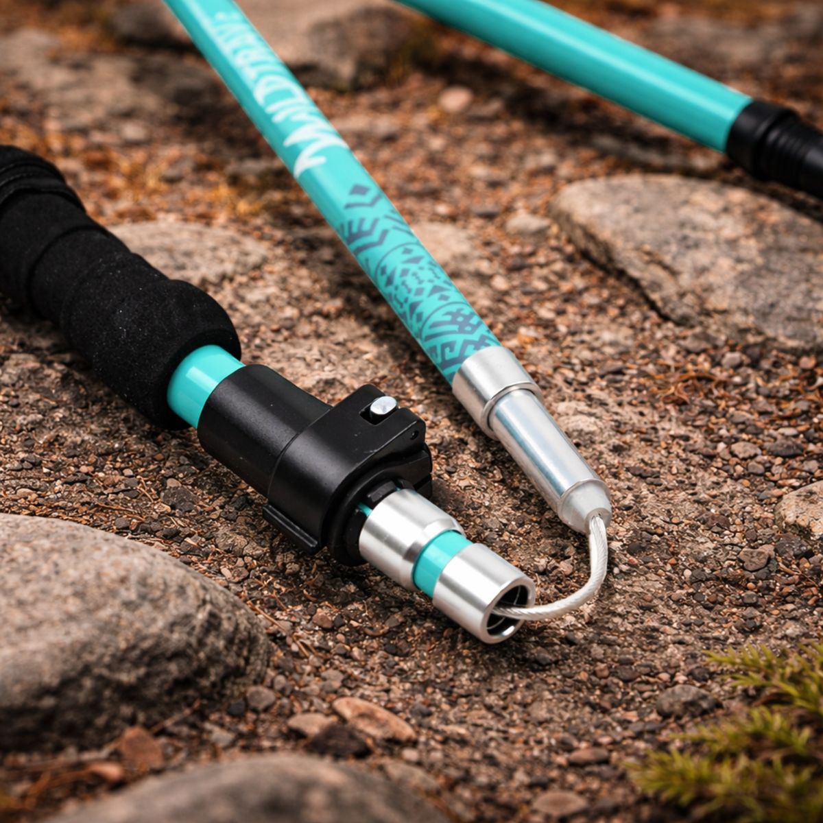 WILD TRAVEL - Pack Bastones Plegables de trekking Wild Travel Celeste