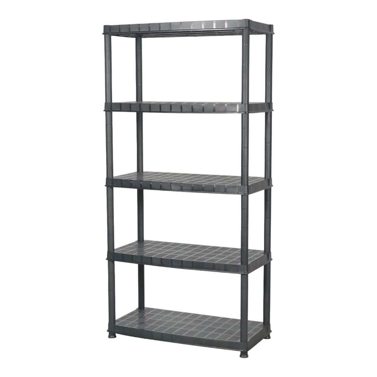 RAM - Estante Repisa Rack Plastico 5 Niveles 85X40X185Cm Negro Ram