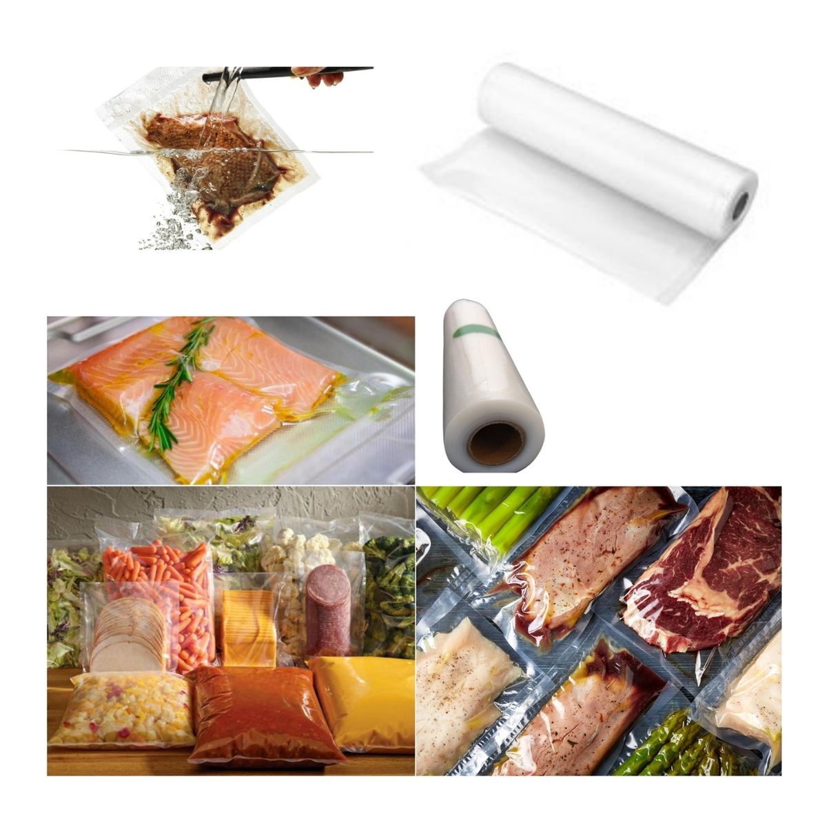 GENERICO - Rollos Empacar Al Vacio 30 cmx5mt Alimentos Comida Bolsas 2UND