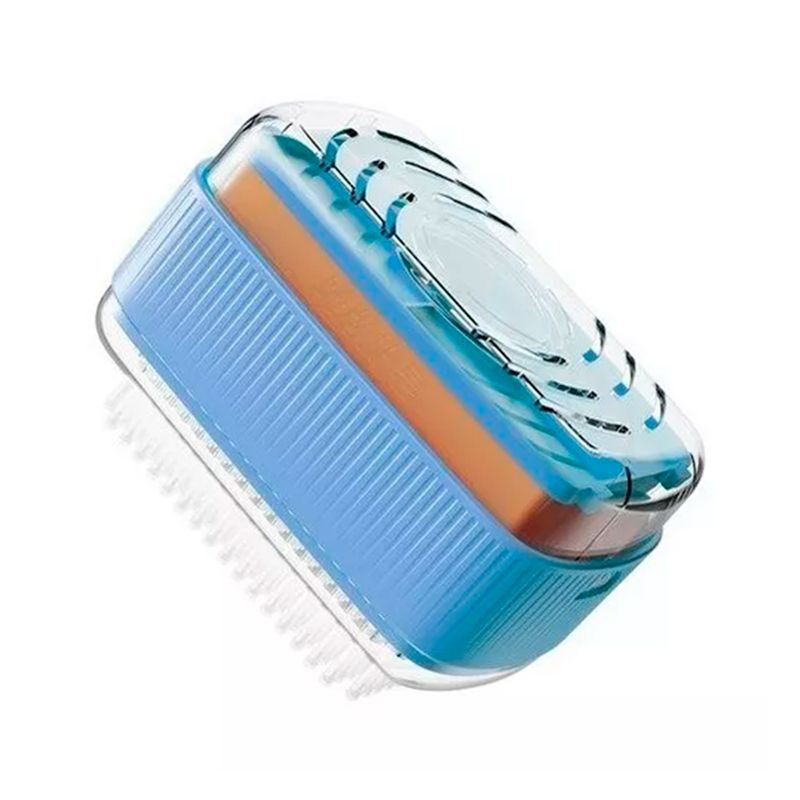 GENERICO - Dispensador De Jabon Con Cepillo De Limpieza Azul