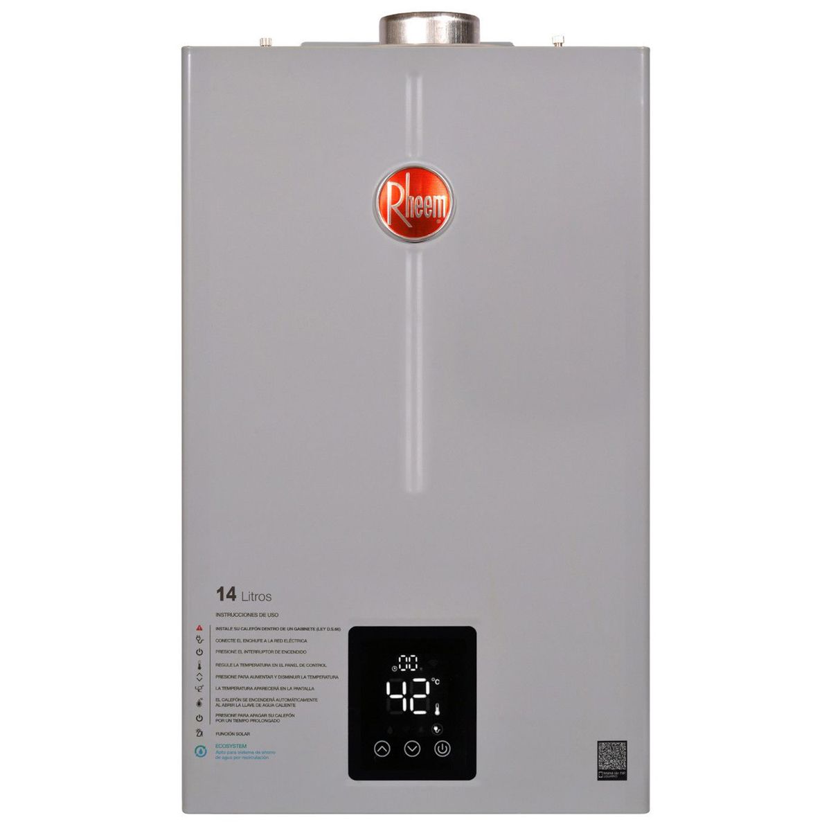 RHEEM - Calefont 14 litros Gas natural Tiro forzado Rheem
