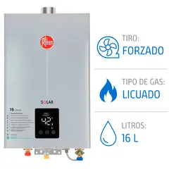 RHEEM - Calefont 16 litros Gas licuado Tiro forzado