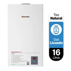 SPLENDID - Calefont 16 litros Gas licuado Tiro natural