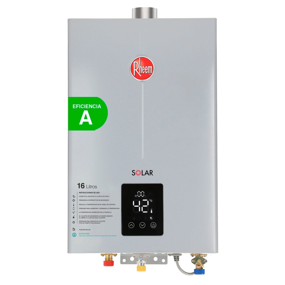 RHEEM - Calefont 16 litros Gas natural Tiro forzado Rheem