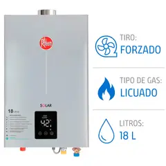 RHEEM - Calefont 18 litros Gas licuado Tiro forzado