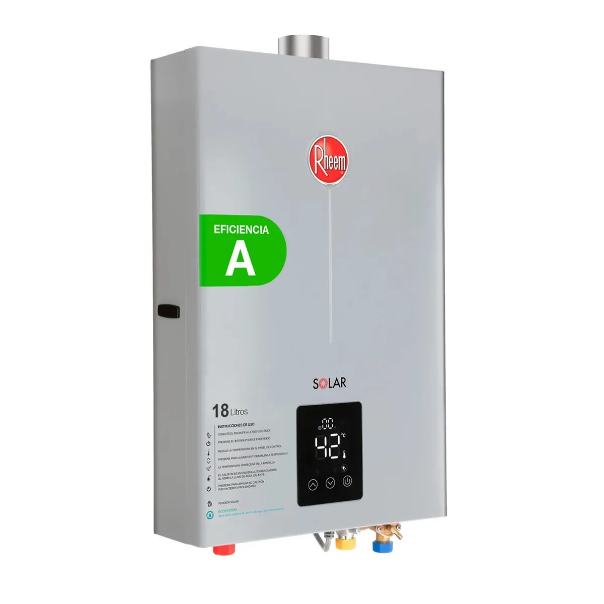 RHEEM - Calefont 18 litros Gas licuado Tiro forzado Rheem