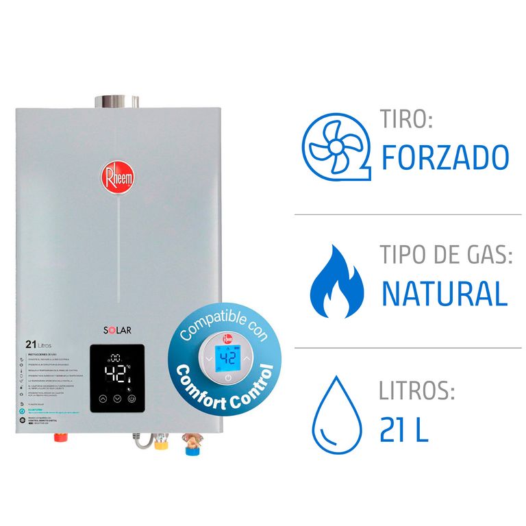 Calefont 21 litros Gas natural Tiro forzado