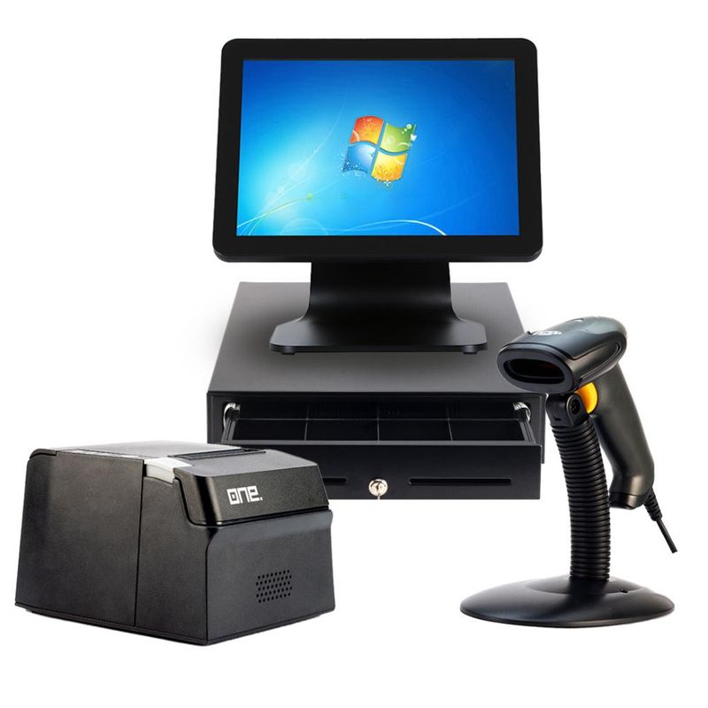 ONE - Kit Punto de Venta One T2-7000/Impresora USB/Gaveta 8M-5B/Lector 6600