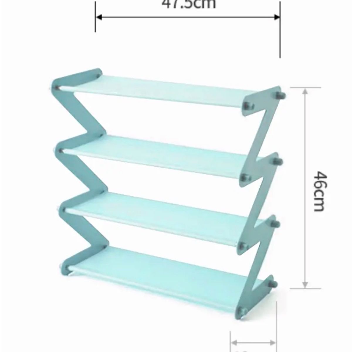 GENERICO - Organizador De Zapatos en Z Fácil Ensamblado AZUL