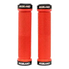 RIDELAND - Puños De Bicicleta Con Fijación Rojo