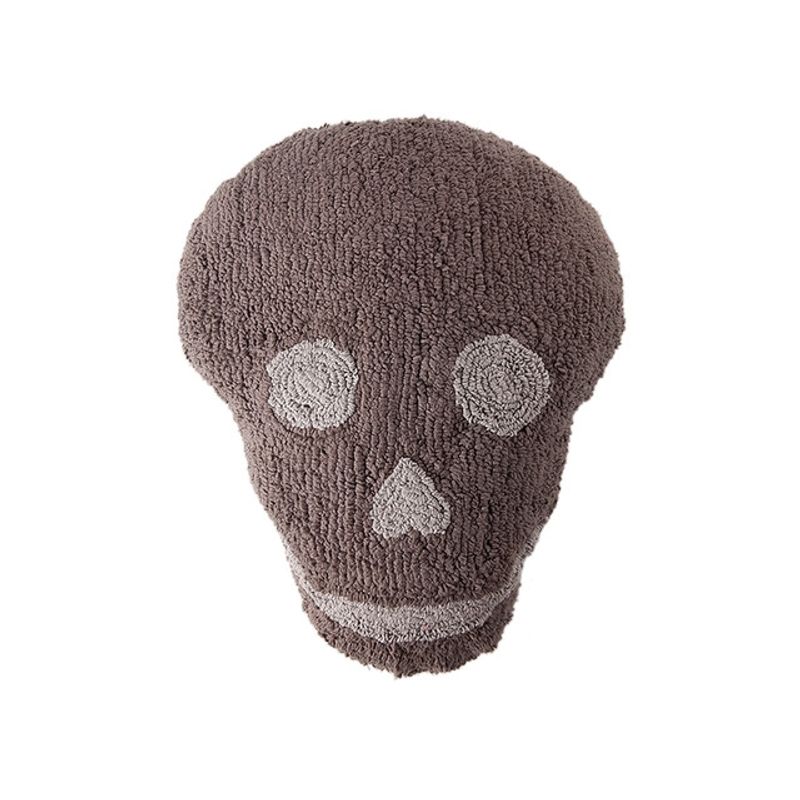 SUR DISEÑO - Cojín Calavera Gris Oscuro Claro 40 x 50cm