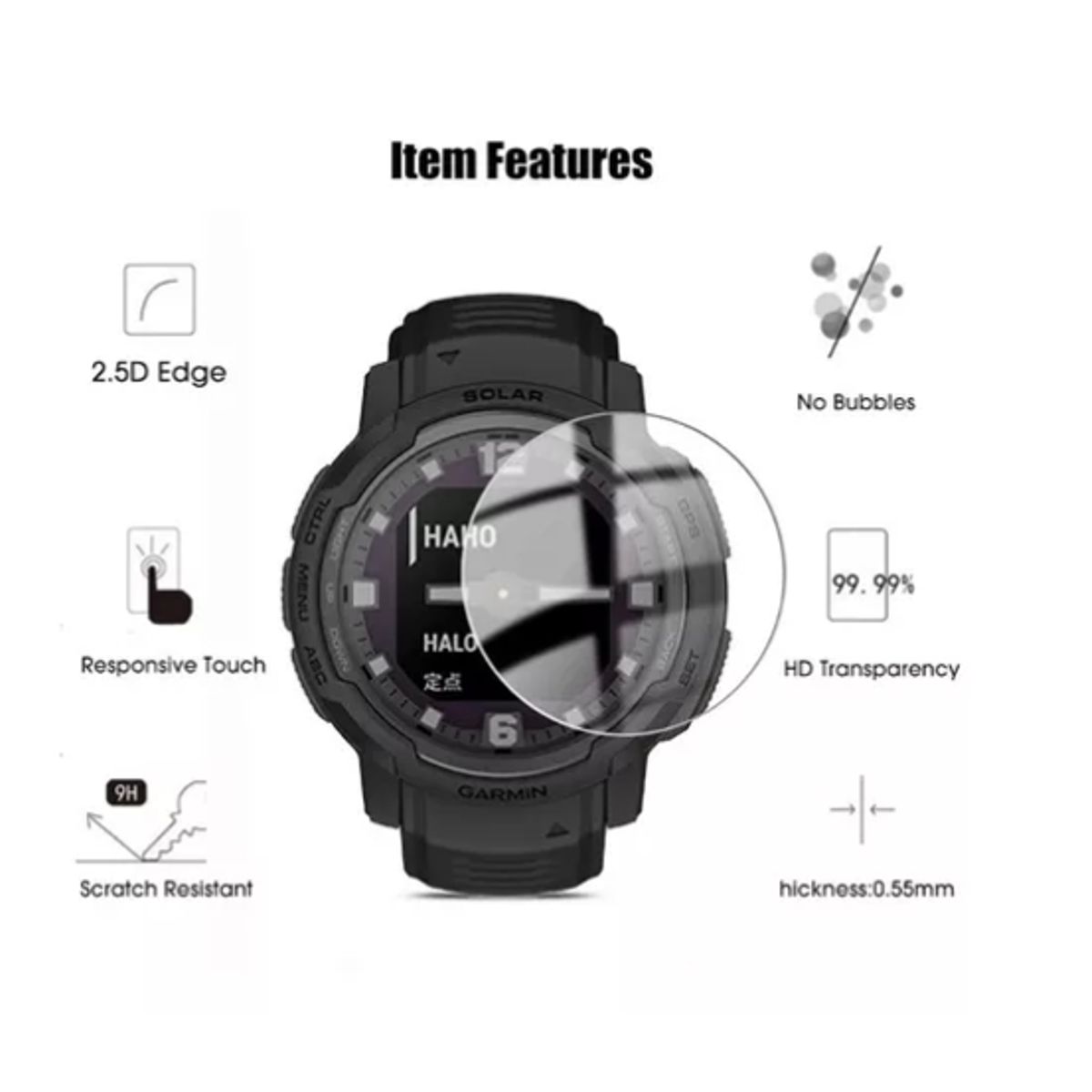 GENERICO - Protector D Pantalla De Vidrio Templado Para Garmin Instinct