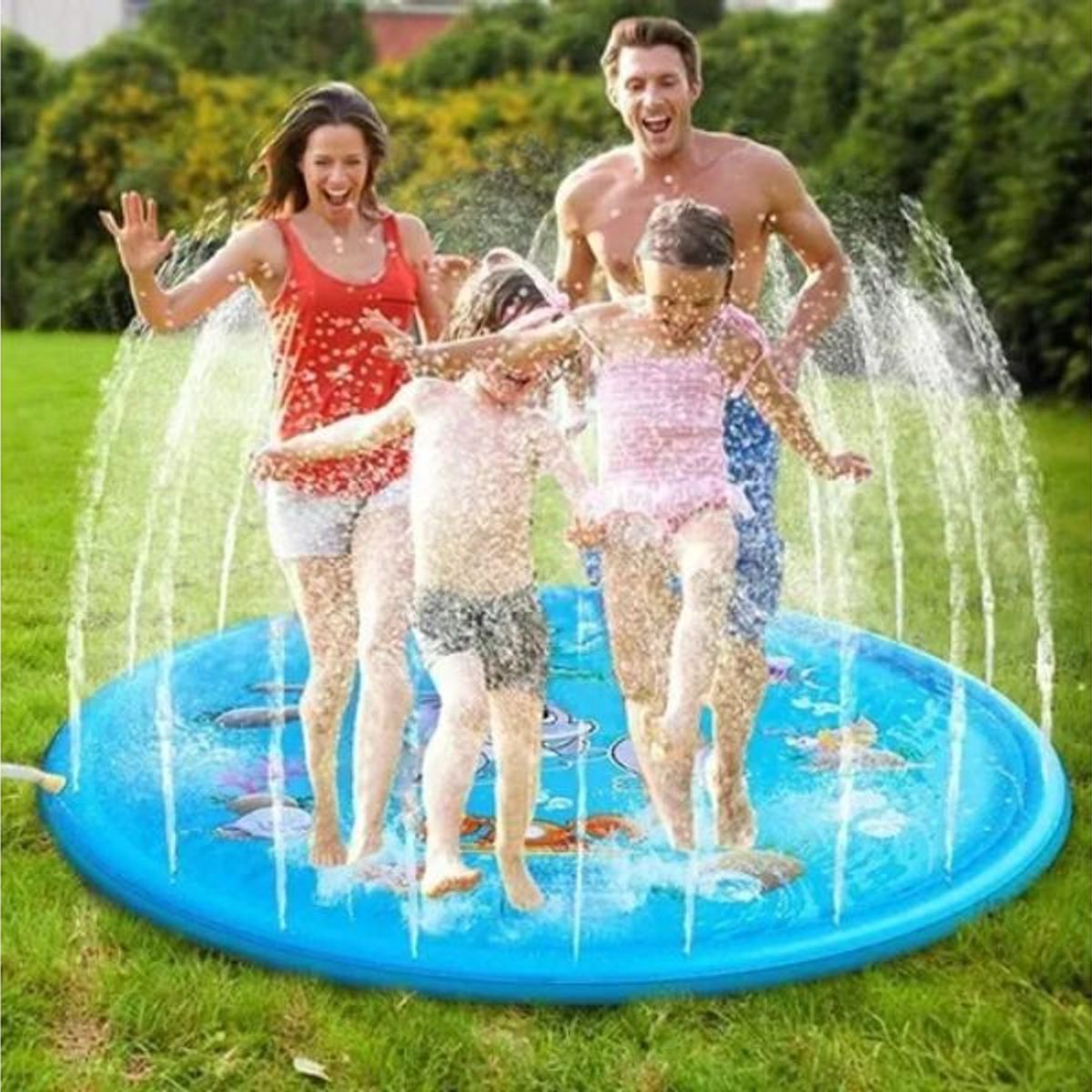GENERICO - Piscina Alfombra De Agua Chorros Para Niño Facil De Guardar
