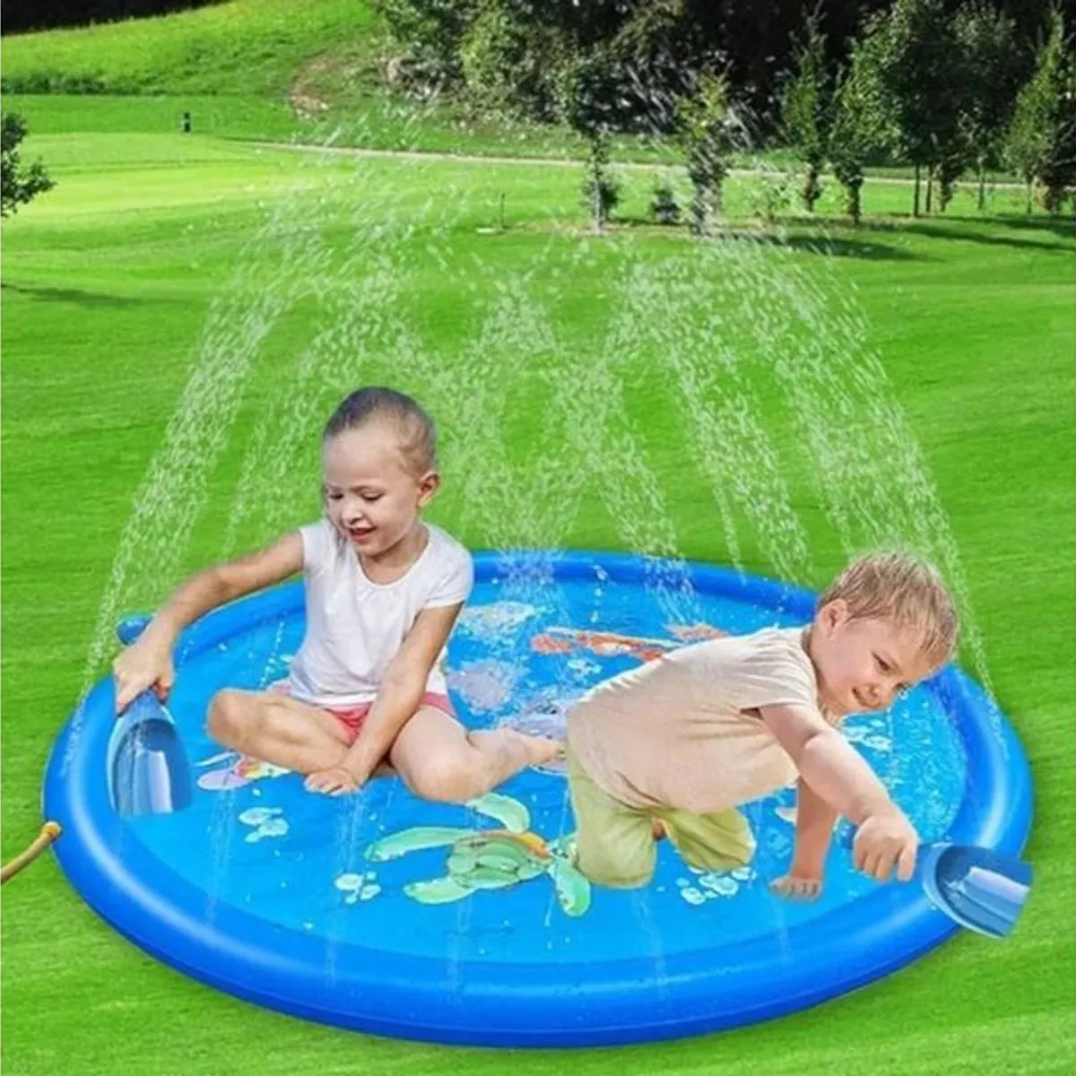 GENERICO - Piscina Alfombra De Agua Chorros Para Niño Facil De Guardar