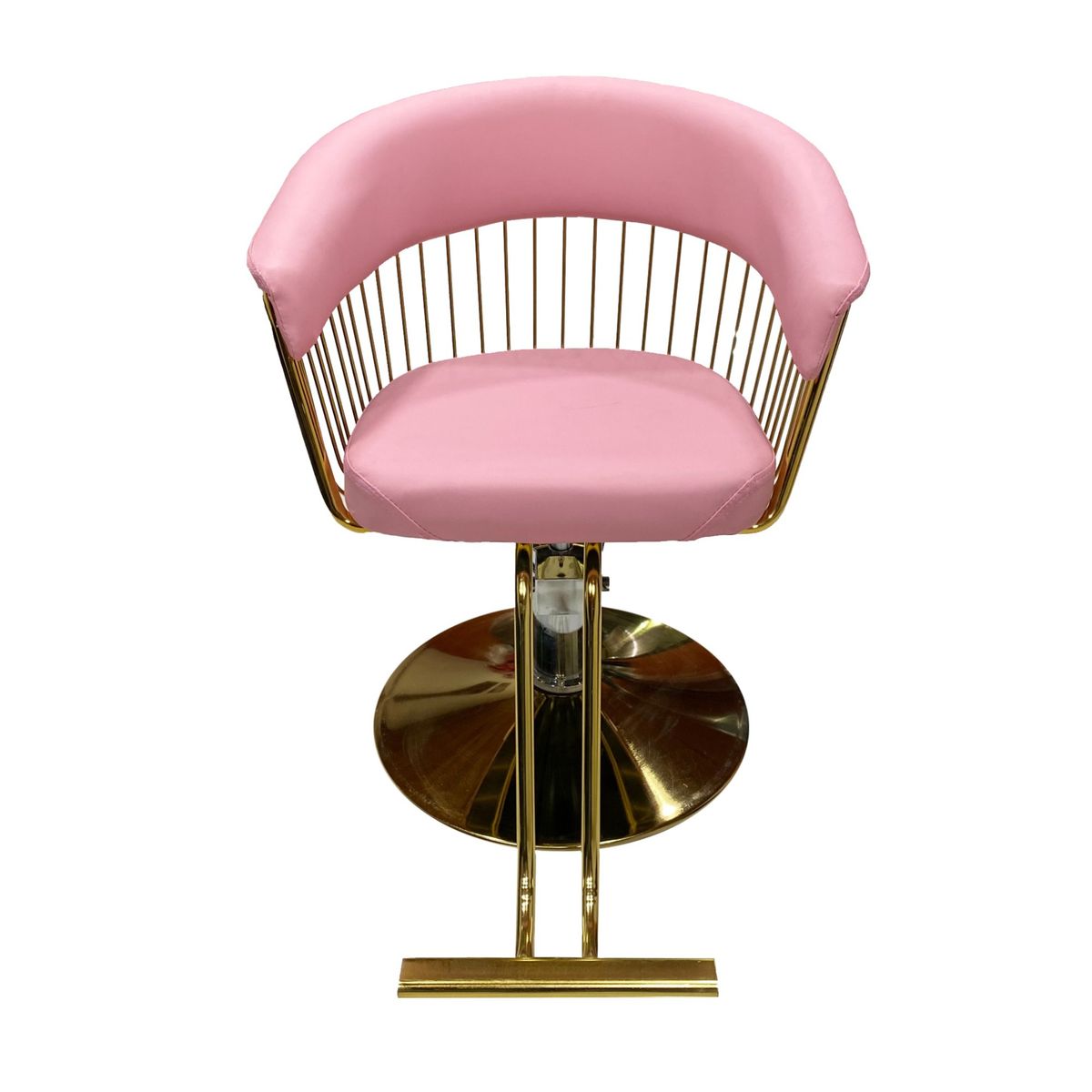 IMPOSALON - silla de peluqueria hidráulica rosada