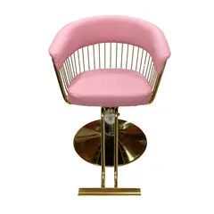 IMPOSALON - Silla de peluqueria hidráulica rosada