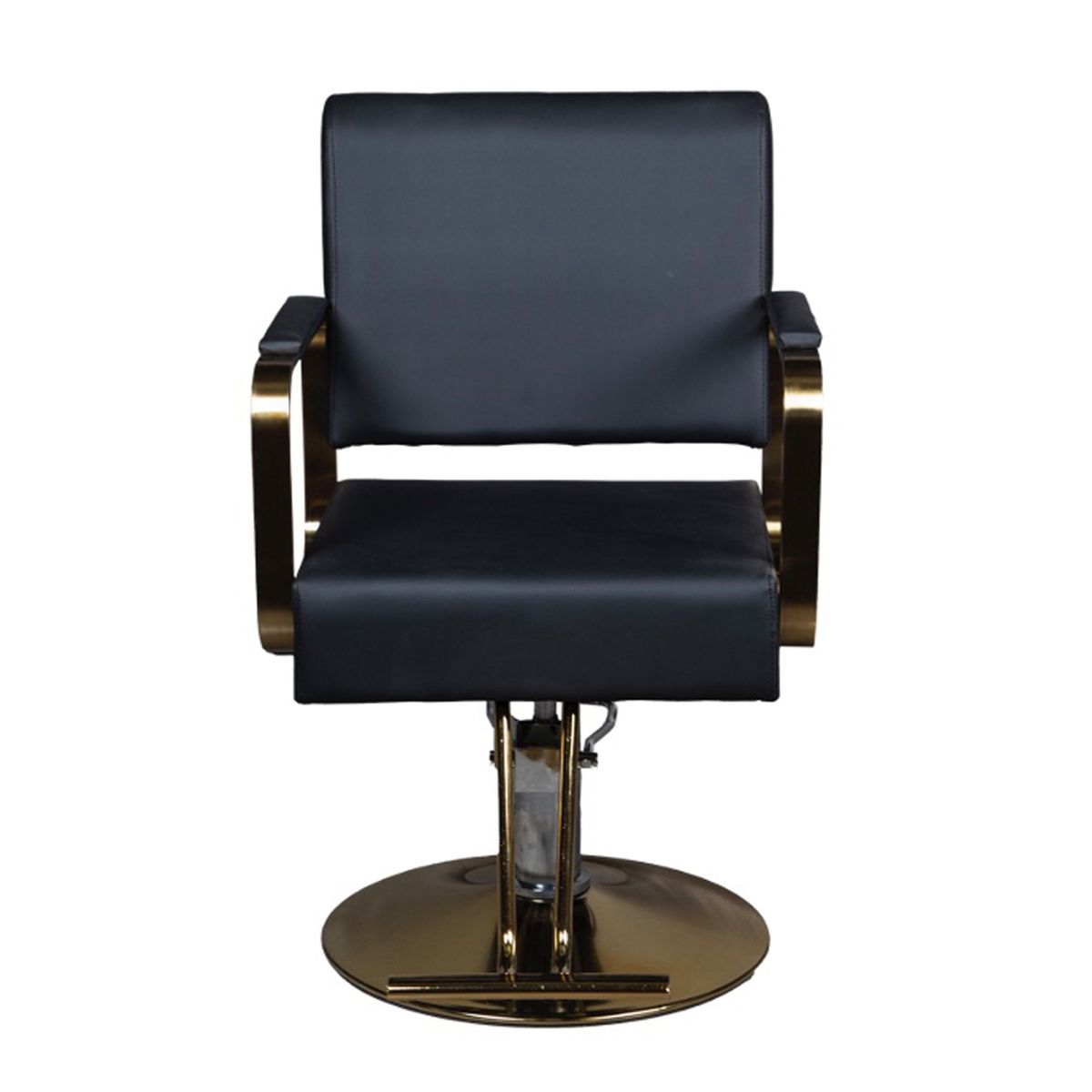 IMPOSALON - silla de peluqueria Hidraulica negro con dorado