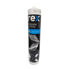 GENERICO - Silicona Acética Transparente con Fungicida Rex Cartucho 300 ml