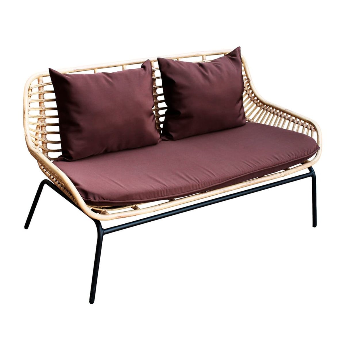 EL BARCO - JUEGO LIVING TERRAZA JAVA 4 PERSONAS COJÍN CAFÉ