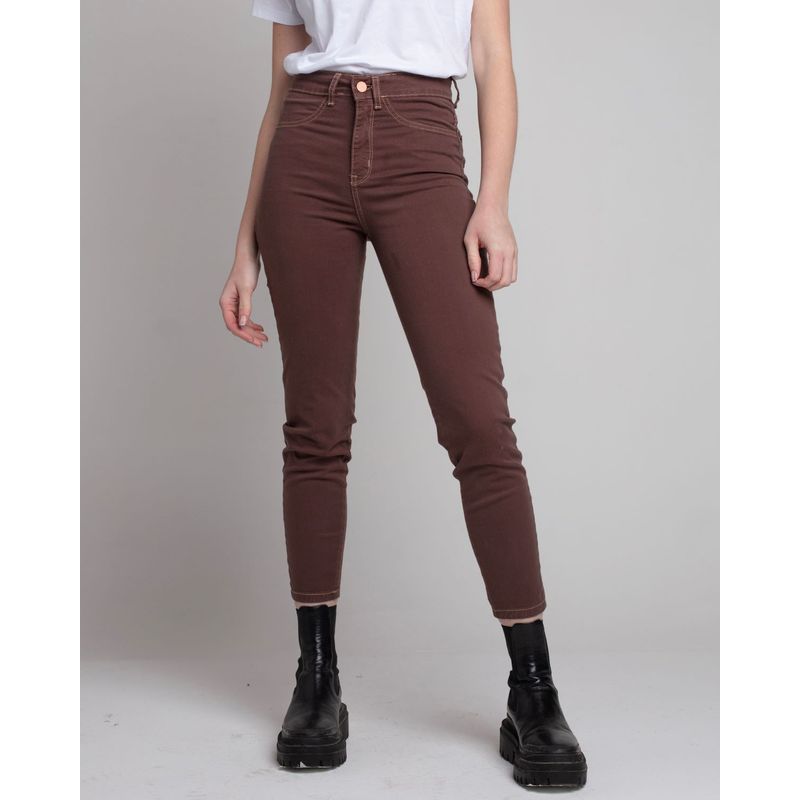 MOMCHIC - Jeans  Skinny basico Café