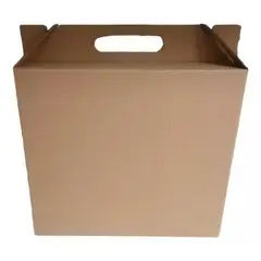 PUNTO AZUL - Caja Maleta En Cartón Marrón Grande