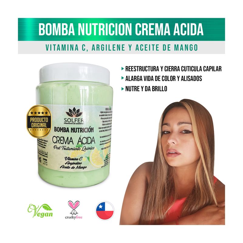 GENERICO - Bomba De Nutrición Capilar Crema Acida Nutritiva Ph 4.5