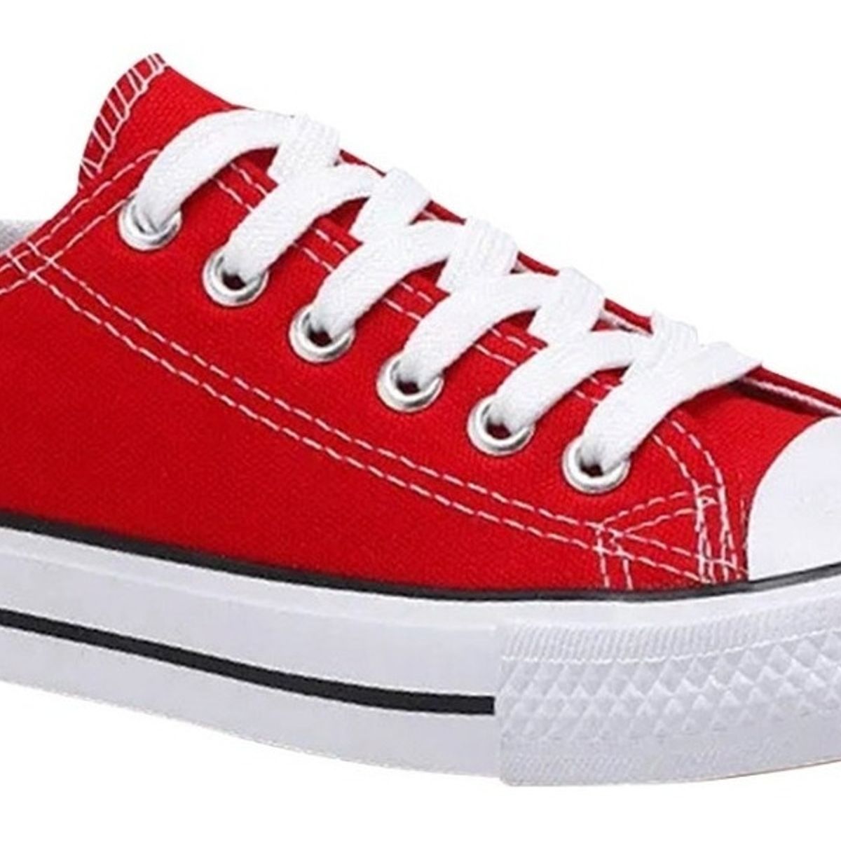 GENERICO - Zapatilla De Mujer Urbana De Lona Casual - Rojo - 7078