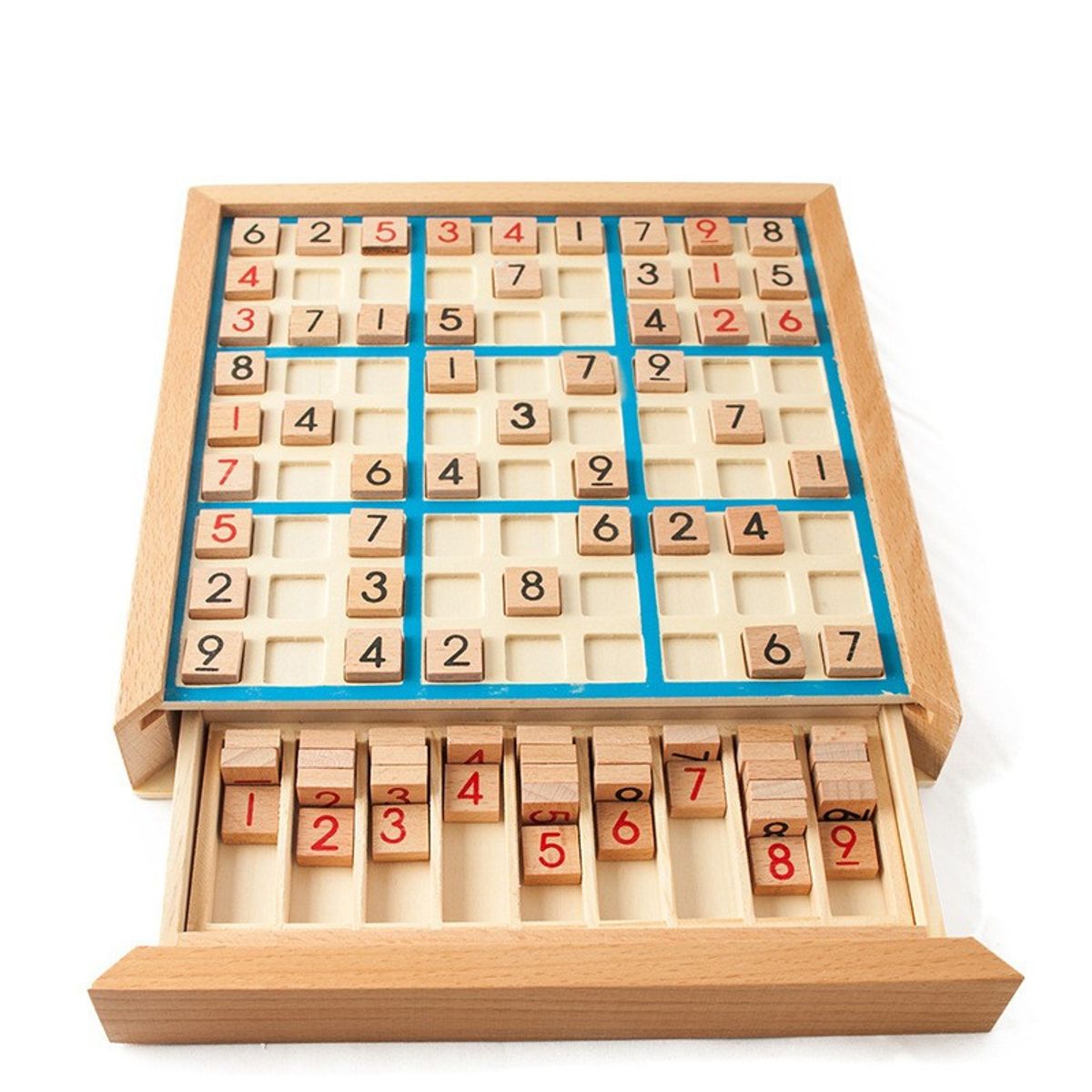 GENERICO - SUDOKU CLASICO MADERA 9 CUADRADOS MEDIDAS 24X24