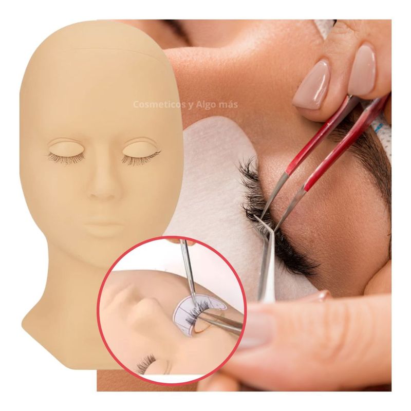 GENERICO - Cabeza maniquí de practica con parpados extraíbles
