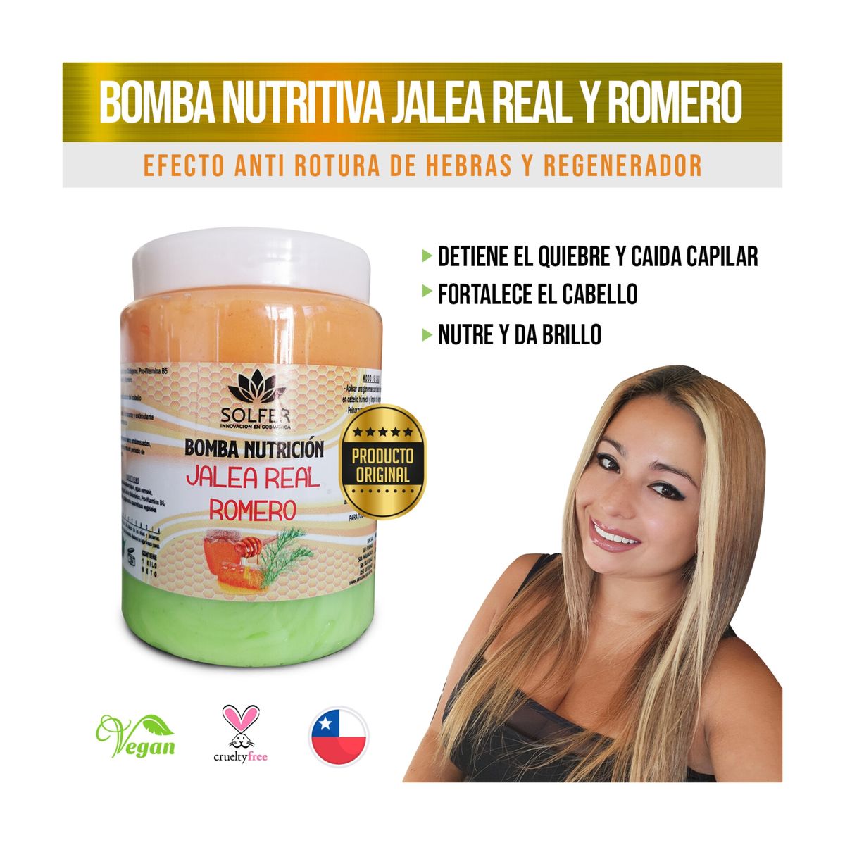 GENERICO - Bomba De Nutrición Capilar Jalea Real Y Romero-