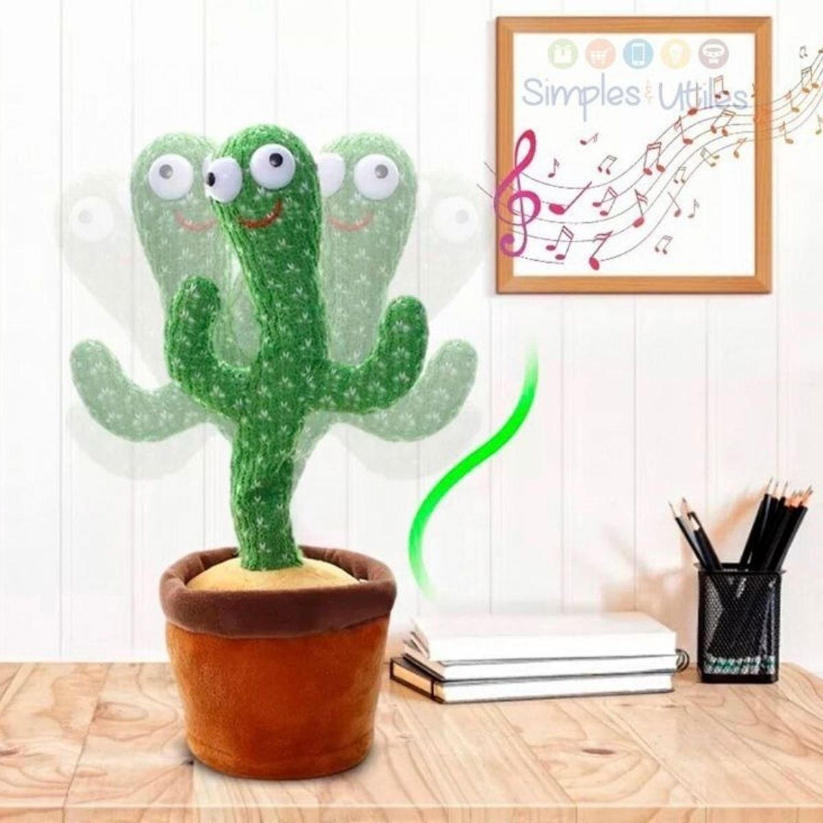 U BUY - Cactus Bailarin Imita Voz Musical Bailarin Juguete Felpa-