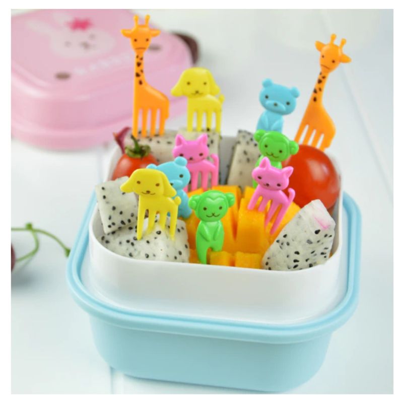 OEM - MINI TENEDORES DE FRUTA DE ANIMALES PARA NIÑOS