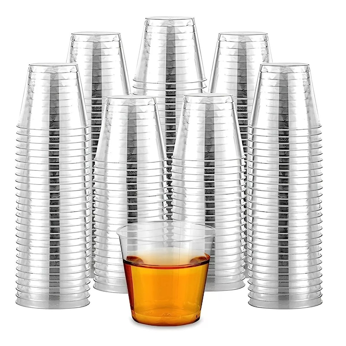 GENERICO - 100 Set De Vasos Shot Postres Pocillos Vasos Plastico 102 Ml