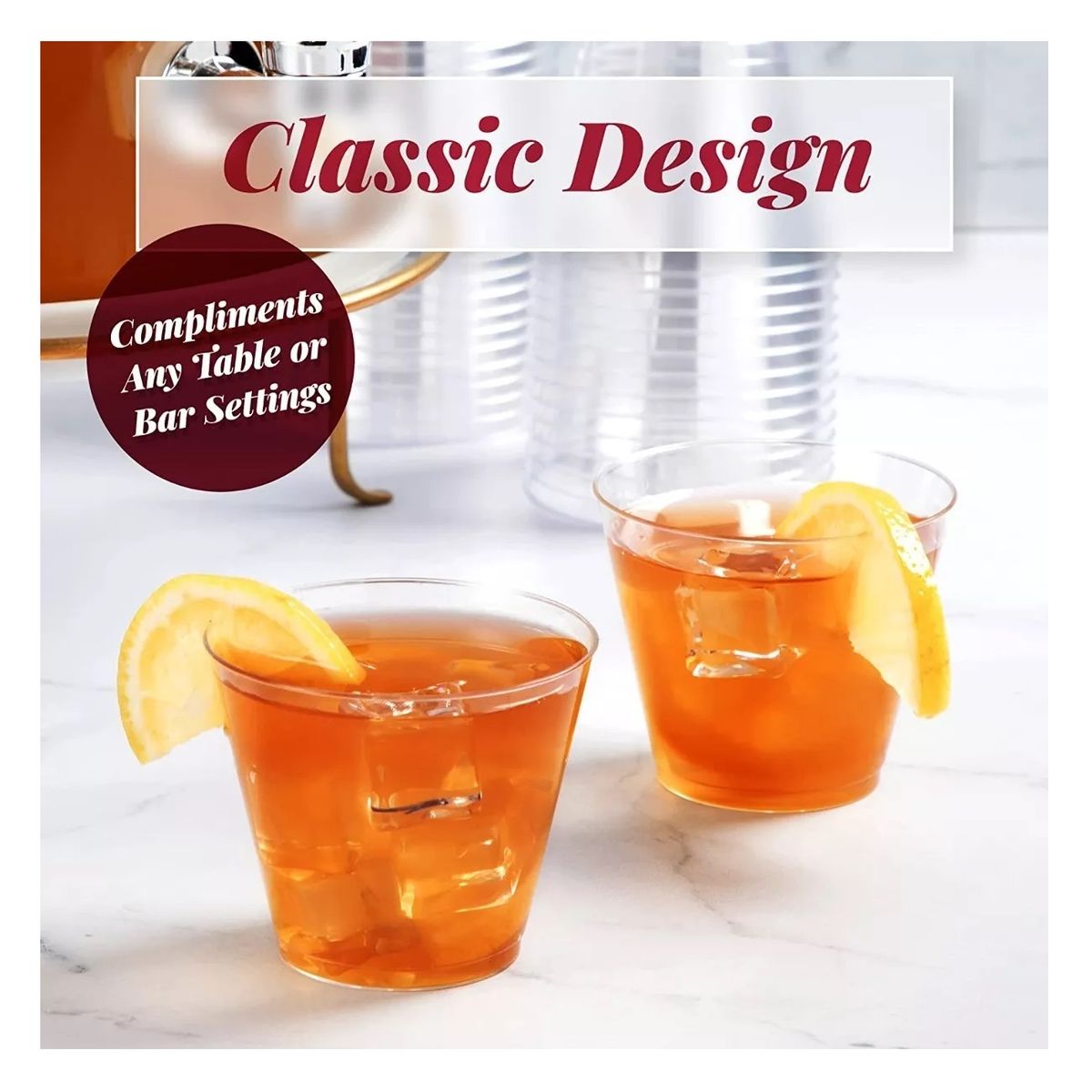 PASTELERIUSCL - 100 Set Vasos Desechables Vasos Reutilizables Vasos Cerveceros Vasos Acrilicos  Vaso De Postres 88ml