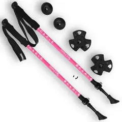 WILD TRAVEL - Pack Niño Niña 2 Bastones de Trekking Rosado