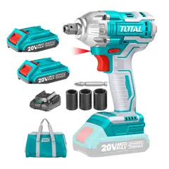 TOTAL TOOLS - Taladro Pistola Llave Impacto Y Atornillador 20v 2 Bat Total