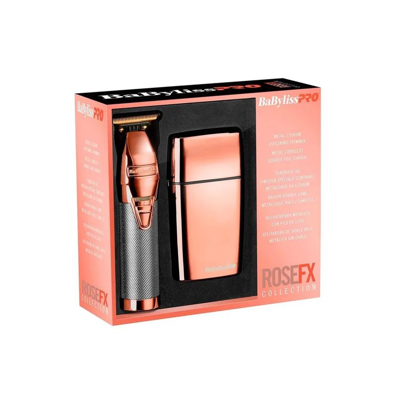 BABYLISS PRO - Máquinas Babyliss Kit Trimmer Shaver BHOLPK2RGUZ Rose Gold