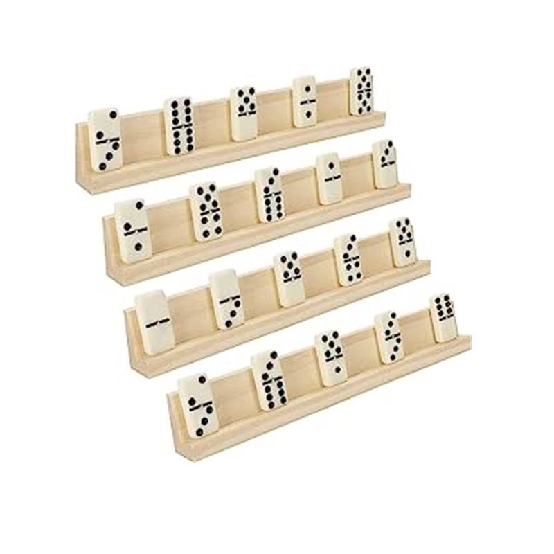 VADELL - SET 4 PORTA DOMINO DE MADERA VADELL…