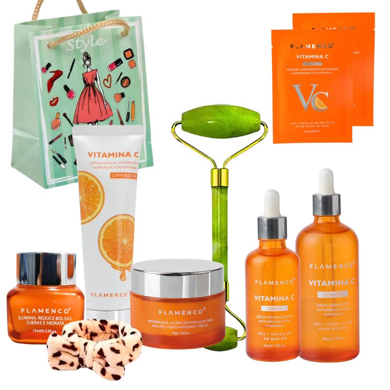 FLAMENCO - Pack Cuidado Facial Vitamina C Flamenco Antiarrguas E Iluminadora