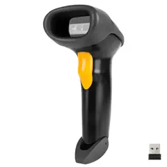 UTEK - Lector de Códigos de Barra Inalámbrico CCD 2.4G Recargable - Negro