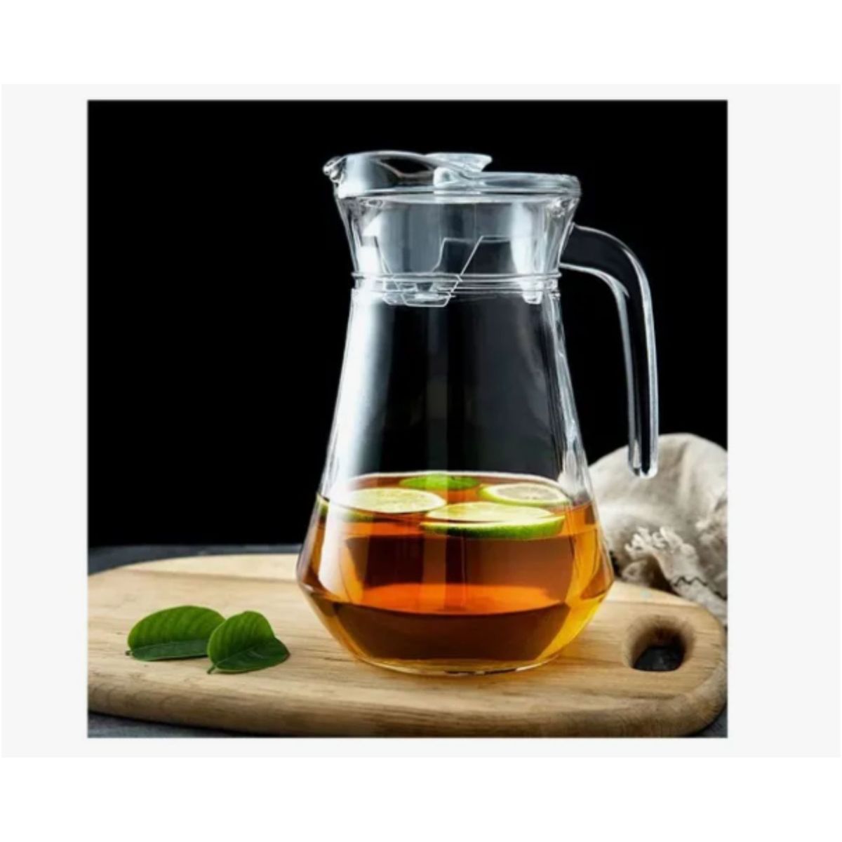 GENERICO - Jarra Para Cóctel Sangria Agua Vidrio con Tapa