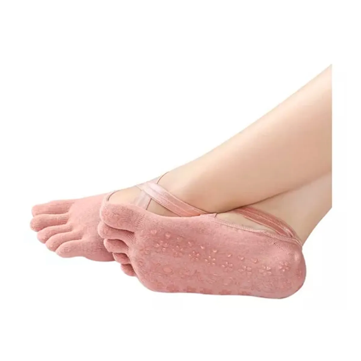 ESHOPANGIE - Calcetines Antideslizantes Para Yoga Talla Única Rosa
